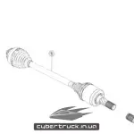 1250161-00-C Піввісь – 334 мм x 588 мм задня HALFSHAFT — 33.4MM X 588MM SHAFT — REAR