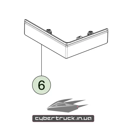 1806763-00-D Світловий маркер задній — права сторона REAR MARKER LAMP — RIGHT HAND