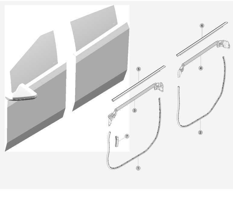 FRONT AND REAR DOOR SEALSУЩІЛЬНЮВАЧПЕРЕДНІХ ЗАДНІХ ДВЕРЕЙ