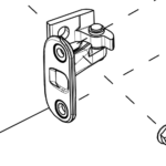 1801459-ST-B Нижня петля передніх дверей ліва DOOR HINGE - FRONT - LOWER - LEFT HAND