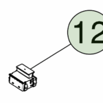 1819391-04-C Поясна обшивка — білого кольору передня права сторона WINDOW SWITCH - PASSENGER