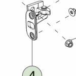 1801465-ST-A Нижня петля задніх дверей права DOOR HINGE - REAR - LOWER - RIGHT HAND