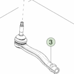 1250846-00-B Зовнішня рульова тяга – права OUTER TIE ROD - RIGHT HAND