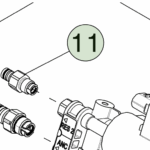 1108866-00-A Пневматичний з’єднувач VOSS 203 для трубки 4 мм VOSS 203 - 4mm CONNECTOR
