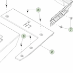 1684650-00-C Лівий центральний кронштейн підніжки облицювання FASCIA STEP BRACKET CENTER - LEFT HAND