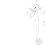 1250691-01-C Педаль гальма BRAKE PEDAL