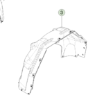 1800673-00-D Задній підкрилок лівого колеса REAR WHEEL LINER - LEFT HAND