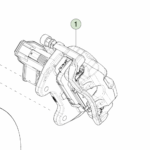 1250641-00-D Задній гальмівний супорт – ліва сторона REAR BRAKE CALIPER - LEFT HAND