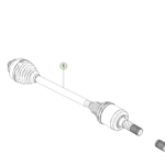 1250161-00-C Піввісь – 334 мм x 588 мм задня HALFSHAFT - 33.4MM X 588MM SHAFT - REAR