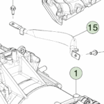1772220-00-B Заземлювальний кабель - привідний агрегат GROUND STRAP CABLE - DIVE UNIT