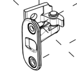 1801458-ST-B Верхня ліва петля передніх дверей DOOR HINGE - FRONT - UPPER - LEFT HAND