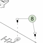 1666832-00-A Кліпса для щітки 7.5×27.1 мм BRUSH CLIP