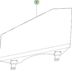 1805869-00-F Рухоме бокове скло передніх дверей праве MOVING SIDE GLASS - FRONT - RIGHT HAND
