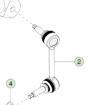 1250391-00-B Стійка переднього стабілізатора в зборі — ліва сторона FRONT STABILIZER BAR LINK ASSEMBLY - LEFT HAND
