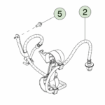 1250726-00-D Гальмівний шланг у зборі – передній – права сторона BRAKE HOSE ASSEMBLY - FRONT - RIGHT HAND