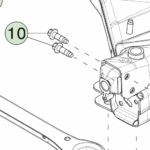1117252-00-A Болт M12×40 із шестигранною фланцевою головкою сталь клас міцності 10.9 цинкове покриття із фіксатором різьби BOLT