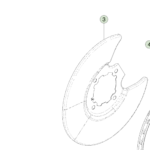 1250661-00-C Захист заднього гальма – ліва сторона REAR BRAKE SHIELD - LEFT HAND