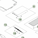 1876554-00-E Центральна підлогова направляюча — права сторона CENTER FLOOR RAIL - RIGHT HAND
