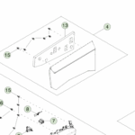 1820495-05-E Поясний молдинг — білий — задній права сторона BELTLINE ASSEMBLY - WHITE - REAR RIGHT HAND