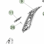 1848577-00-F Права аплікація на B-стійку кузова B PILLAR APPLIQUE - RIGHT HAND