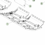 1820022-00-B Нижня частина сидіння другого ряду — ліва сторона  2ND ROW SEAT UNDERBELLY - LEFT HAND