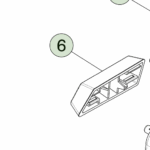 1864040-00-F Перемикач нахилу сидіння 1-го ряду — сірий правий бік 1ST ROW SEAT SWITCH RECLINE GREY - RIGHT HAND