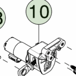 1868276-00-B Збірка двигуна міні-нахилу першого ряду FIRST ROW MINI-TILT MOTOR ASSEMBLY