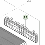 1933573-00-D Дверцята сервісного доступу до салонного фільтра системи HVAC HVAC CABIN FILTER SERVICE DOOR