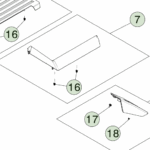1876557-00-E Центральна підлогова направляюча — ліва сторона CENTER FLOOR RAIL - LEFT HAND