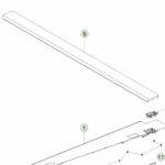 2037459-97-A Накладка верхньої частини заднього борту TAILGATE TOP APPLIQUE