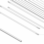 2006977-00-C Квадратний профіль — сервісний комплект для тонно SQUARE PROFILE - TONNEAU SERVICE KIT
