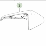 2037462-00-A Кришка корпусу зовнішнього дзеркала — ліва сторона EXTERIOR MIRROR SKULL CAP - LEFT HAND
