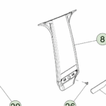 1848575-00-F Ліва аплікація на B-стійку кузова B PILLAR APPLIQUE - LEFT HAND