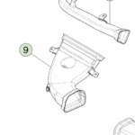 1908227-00-B Панельний повітропровід — правий бік PANEL DUCT - RIGHT HAND