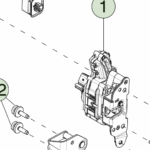 1857040-00-A Замок із довтягуванням заднього борту ліва сторона TAILGATE CINCHING LATCH - LEFT HAND