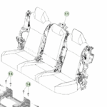 4098870-T1-A Комплектне сидіння другого ряду (повна збірка) SECOND ROW - FULL SEAT ASSEMBLY