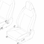 4098761-T1-A Переднє сидіння першого ряду для автомобіля з кермом зліва ліве чорного кольору — вузлова збірка FIRST ROW SEAT ASSEMBLY - LEFT HAND DRIVE - LEFT HAND - BLACK