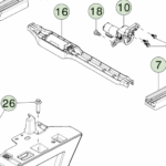 1857404-00-A Вузол кріплення моторного мосту напрямної сидіння першого ряду FIRST ROW SEAT TRACK MOTOR BRIDGE ASSEMBLY