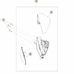 2037461-00-B Вузол (збірка) зовнішнього дзеркала — правий бік EXTERIOR MIRROR ASSEMBLY - RIGHT HAND