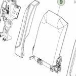 1819974-01-D Вбудований підлокітник сидіння другого ряду SECOND ROW SEAT INTEGRATE ARMREST