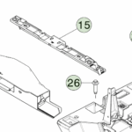 1927930-00-A Поперечина підйомника сидіння першого ряду FIRST ROW SEAT RISER CROSSMEMBER