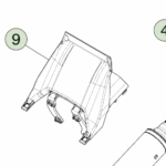 1844040-00-F Верхня маскувальна панель рульової колонки UPPER GAP HIDER - STEERING COLUMN