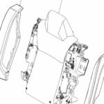 4098873-T1-A Збірка спинки сидіння другого ряду — права сторона SECOND ROW SEAT BACK ASSEMBLY - RIGHT HAND