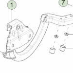 1856559-99-C Ліва електроприводна петля переднього багажника POWERED FRONT TRUNK HINGE - LEFT HAND