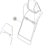 1820054-00-B Другий ряд — вставка з піни для спинки сидіння SECOND ROW - SEAT BACKREST INSERT FOAM
