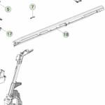 1852128-00-F Збірка горизонтальної рейки тонно (ліва сторона) TONNEAU HORIZONTAL RAIL ASSEMBLY - LEFT HAND