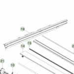 1852129-00-F Збірка горизонтальної рейки тонно (права сторона) TONNEAU HORIZONTAL RAIL ASSEMBLY - RIGHT HAND